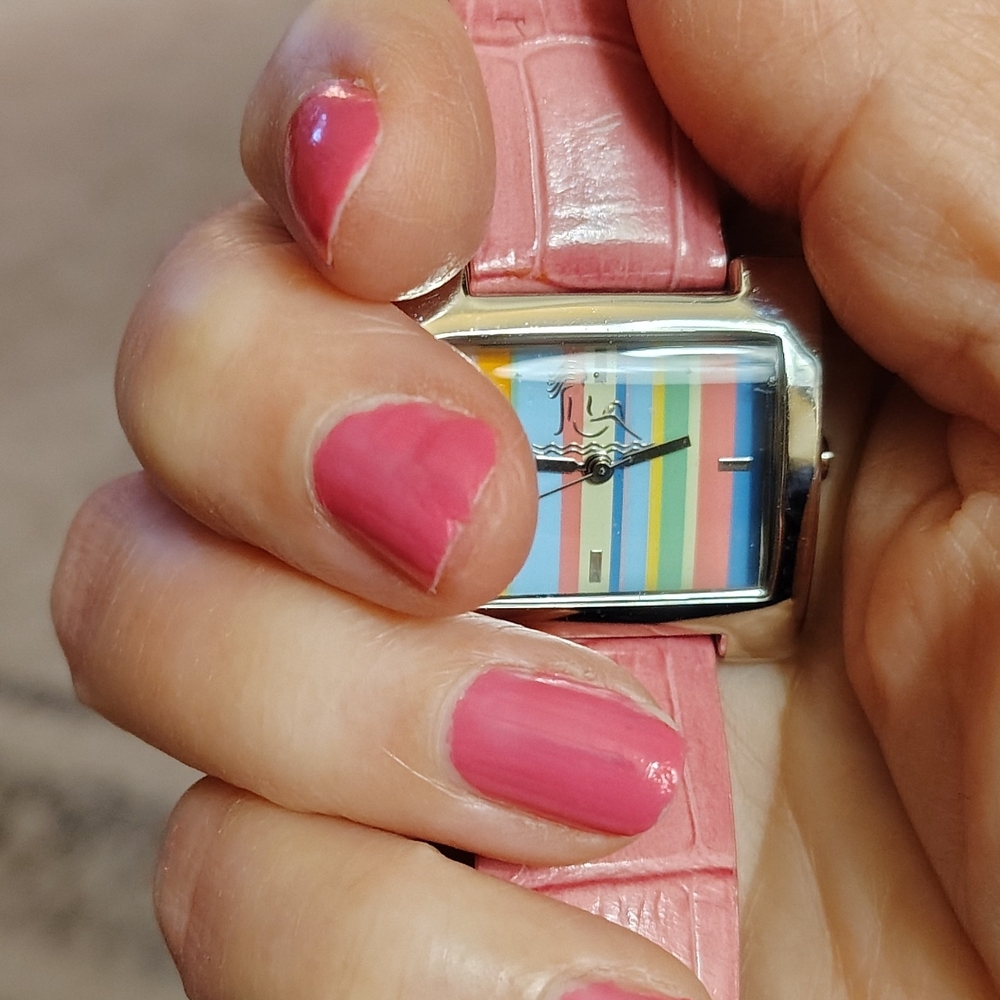 Time 🩷Warner Striped Women's Watch